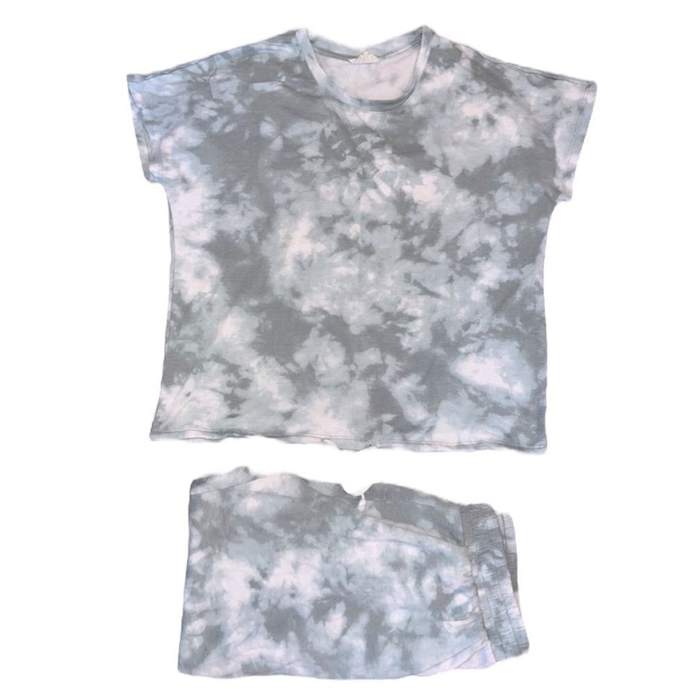 Como Blu Green Tie Dye Pajama Set